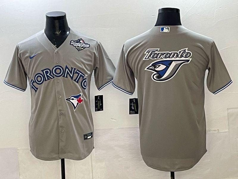 Men 2025 Nike Toronto Blue Jays Blank Grey Game MLB Jersey 07->toronto blue jays->MLB Jersey